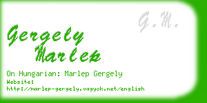 gergely marlep business card